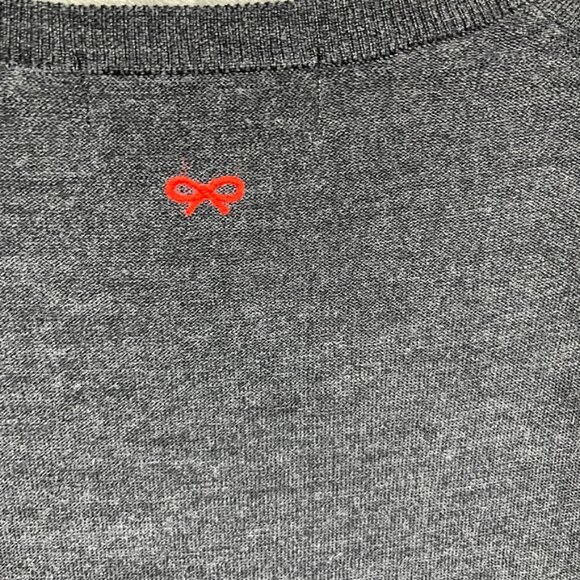 UNIQLO x ANYA HINDMARCH Sweater Womens X-Small Greay 💯 Wool Eye Crewneck - Picture 11 of 11